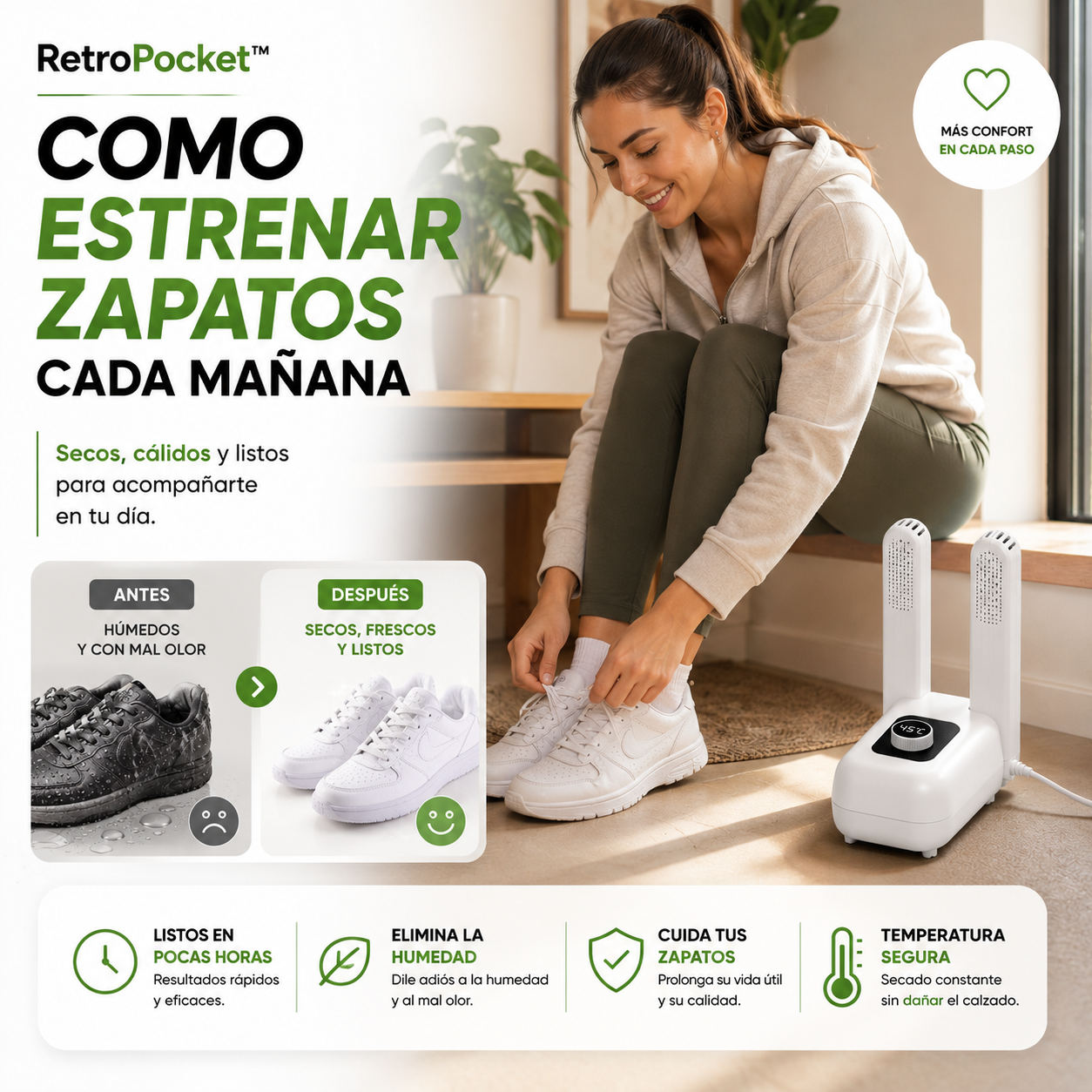 ZAPATOS SECOS EN HORAS + ENVÍO GRATIS + PAGO AL RECIBIR 🔥