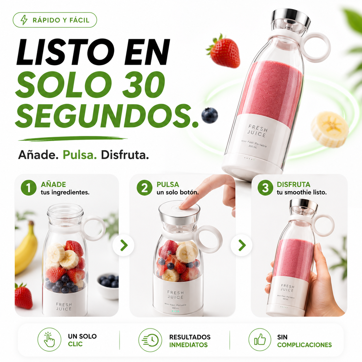 BATIDOS FRESCOS EN SEGUNDOS + ENVÍO GRATIS + PAGO AL RECIBIR🔥
