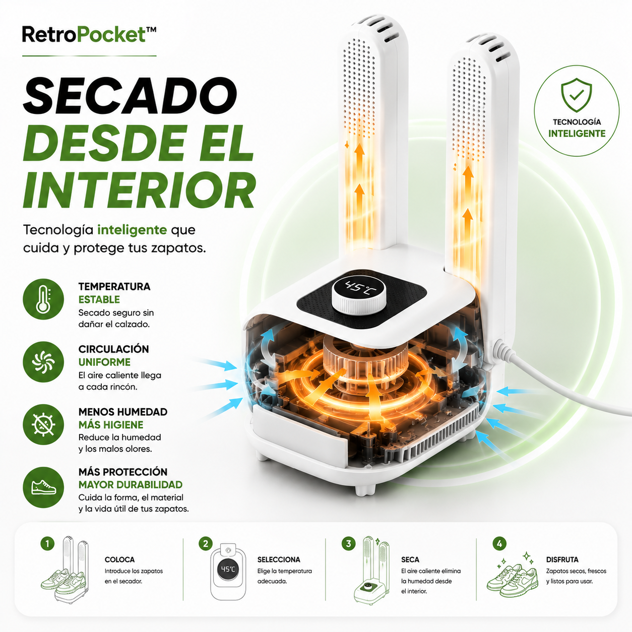 ZAPATOS SECOS EN HORAS + ENVÍO GRATIS + PAGO AL RECIBIR 🔥