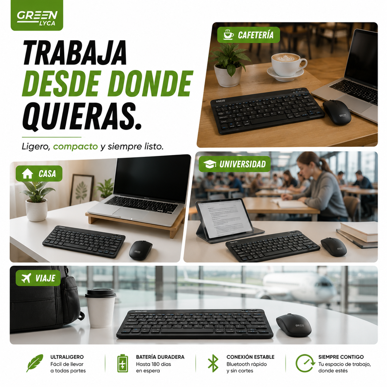 PRODUCTIVIDAD SIN CABLES + ENVÍO GRATIS + PAGO AL RECIBIR🔥