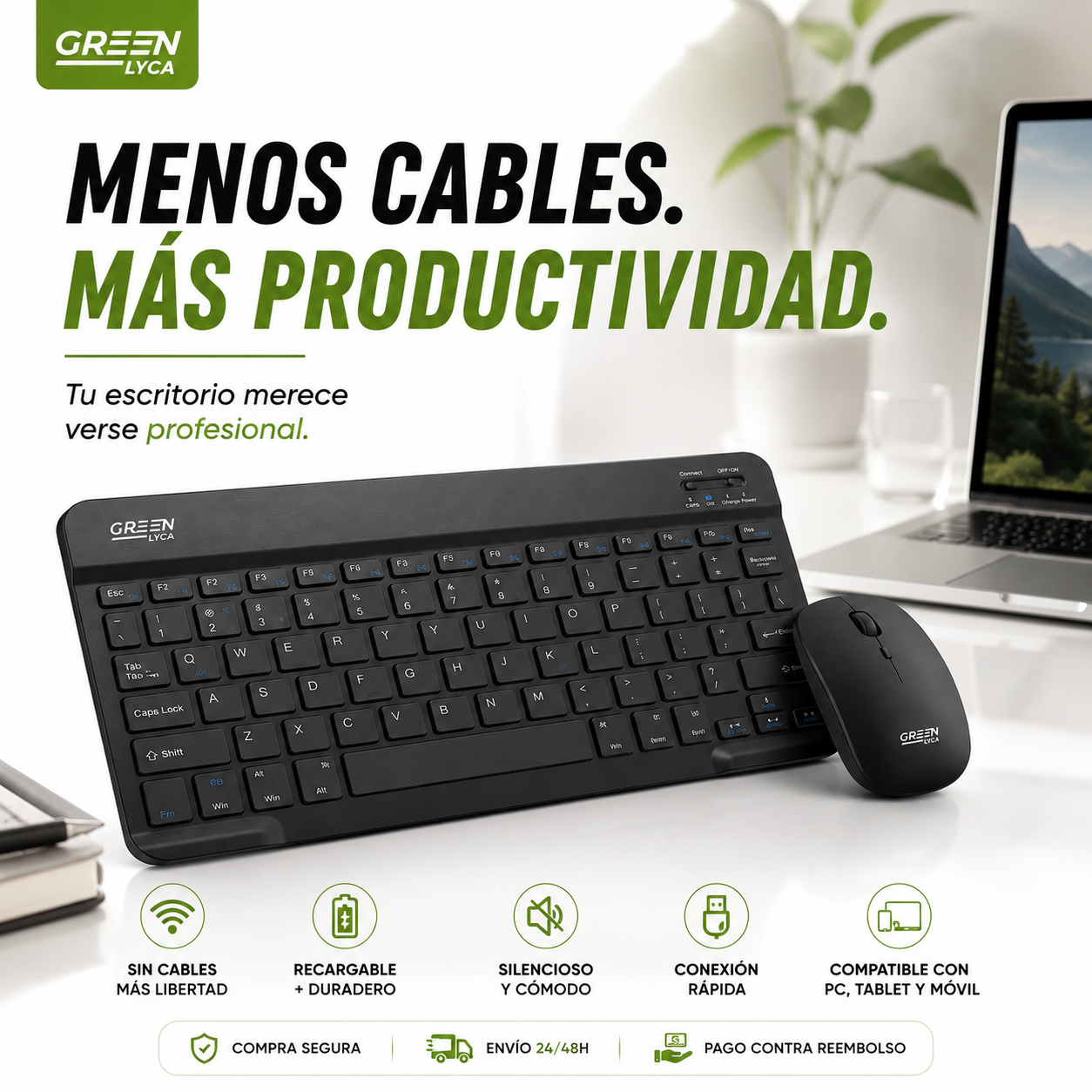 PRODUCTIVIDAD SIN CABLES + ENVÍO GRATIS + PAGO AL RECIBIR🔥
